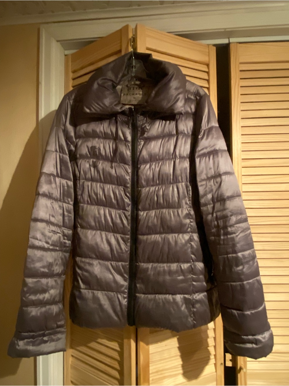 a.n.a Quilted Puffer Jacket - Charcoal Gray